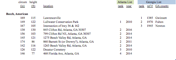 American Beech Champions